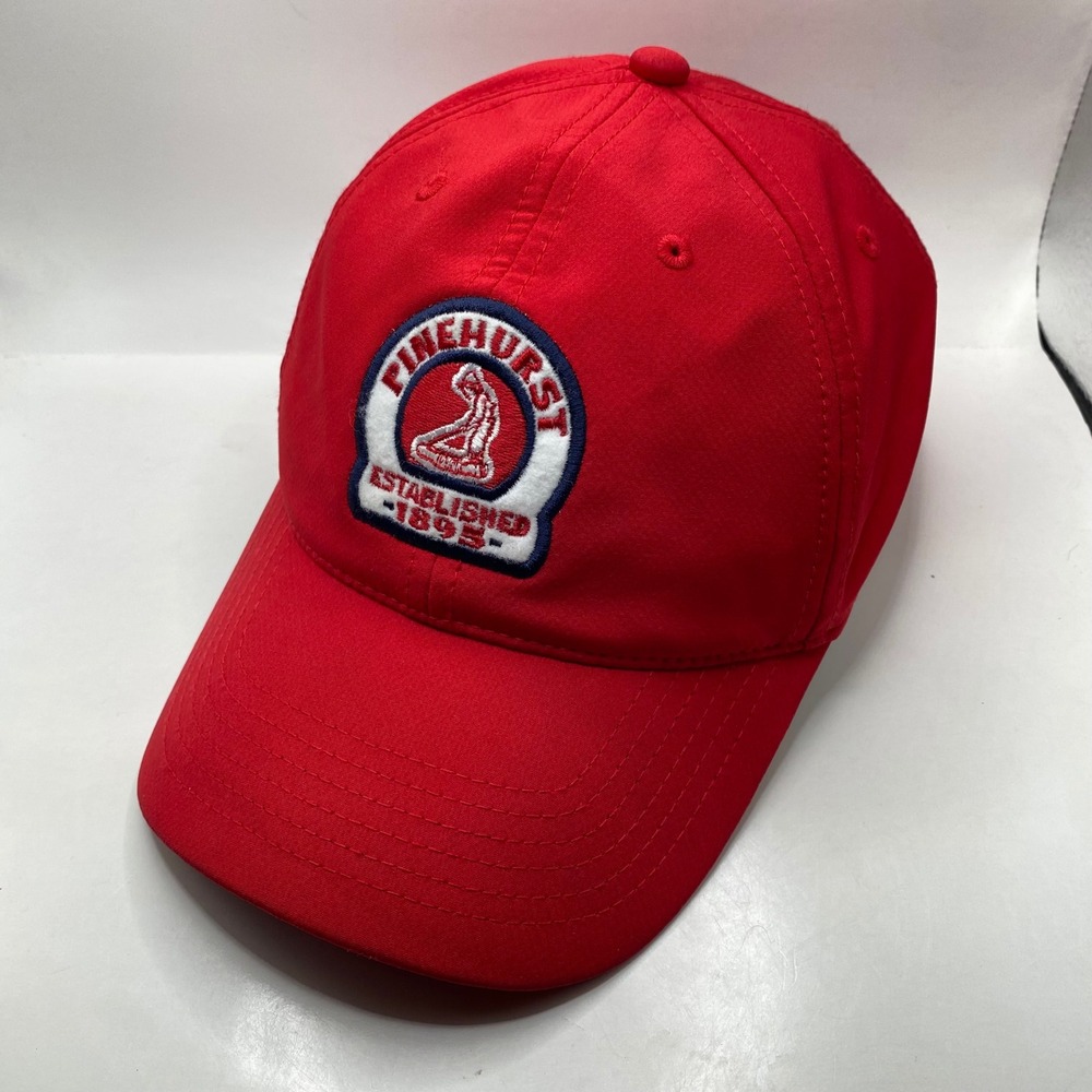 PINEHURST Ahead Performance Baseball Hat‎ Youth Red Putter Boy Golf Cap 1895 SEO